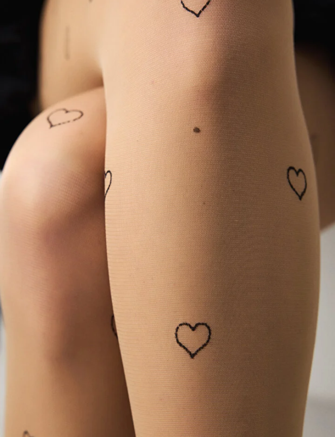 PCL033PK25IY Զուգագուլպա HEART TATTOO KLT. FAHION
