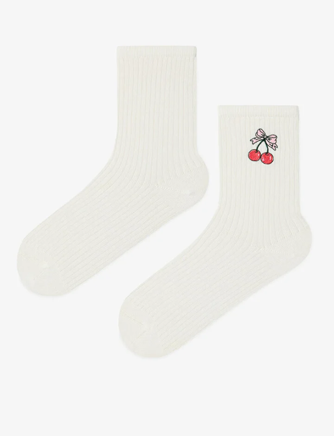 PHJCOT7R26IY Գուլպա 2 զույգ BOWTIE CHERRY 2LI SKT