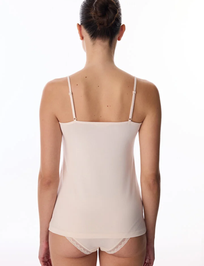 PL23VH2M26IY Ներքնազգեստ շապիկ անթև  COTTON LACE SEQUARE NECK CAMI