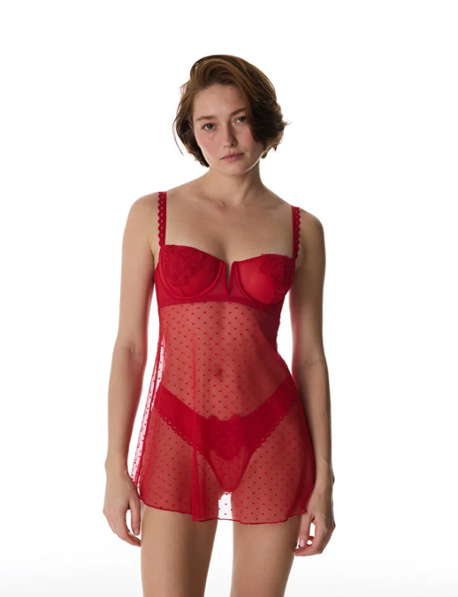 PLC7TT5K26IY Բեյբիդոլ  BRODERIE HEART V WIRE BABYDOLL