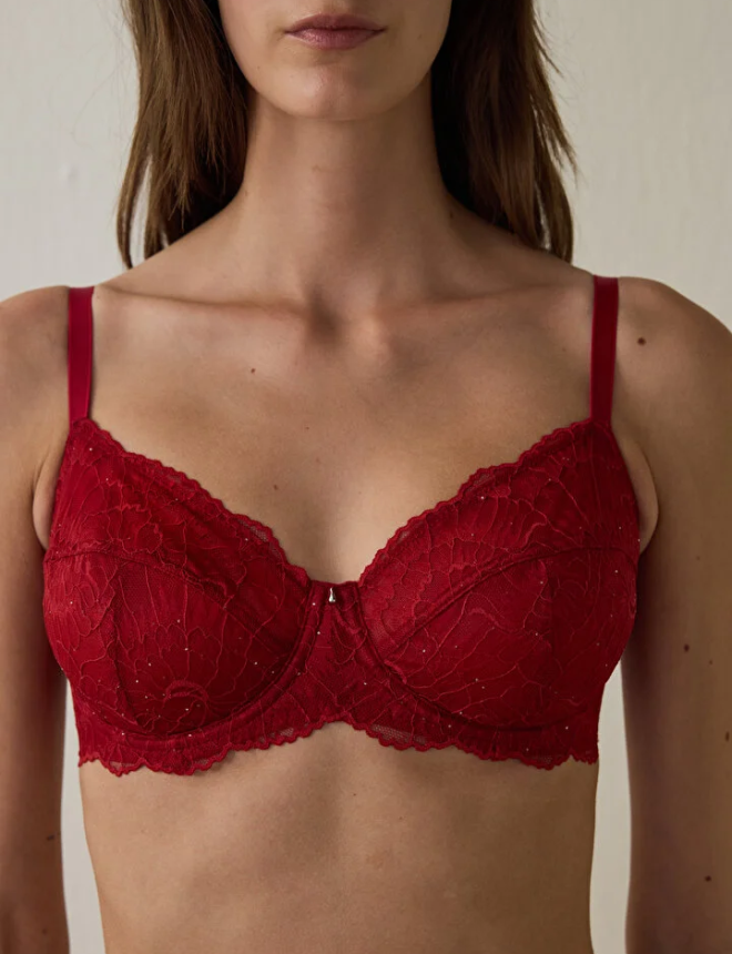 PLN8VI2L25SK Կրծկալ  CURVY SEQUIN LACE SUTYEN