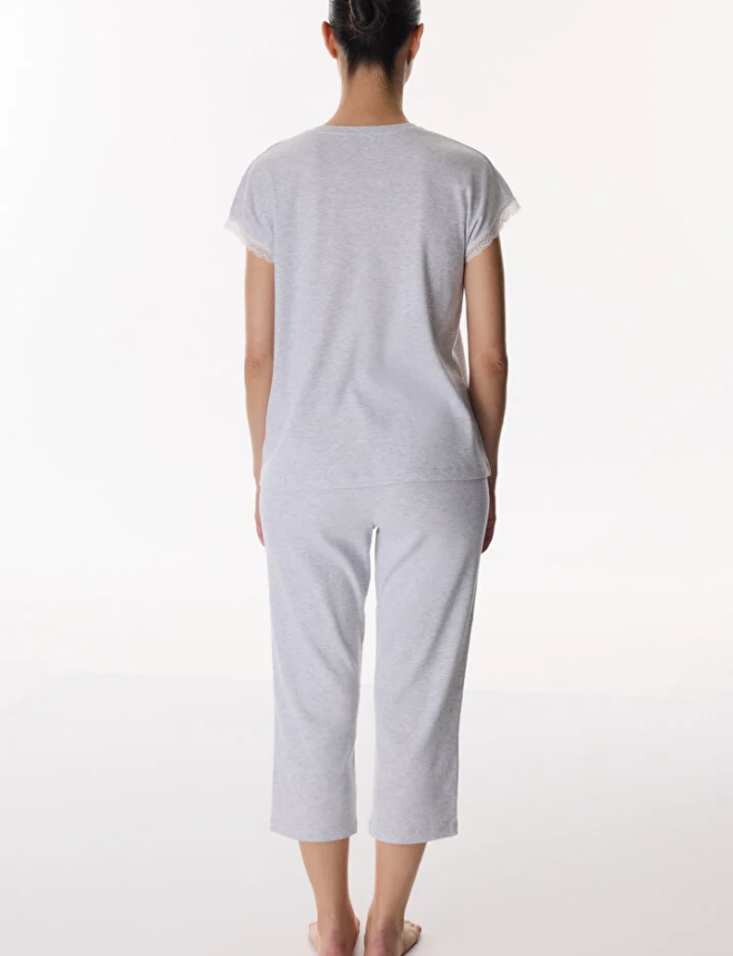 PNZJXELC26IY Գիշերազգեստ շապիկ կիսաթև և կապրի  CHLOE GREY SS KAPRI SET